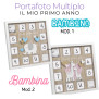 Portafoto multiplo primo anno bambino bambina
